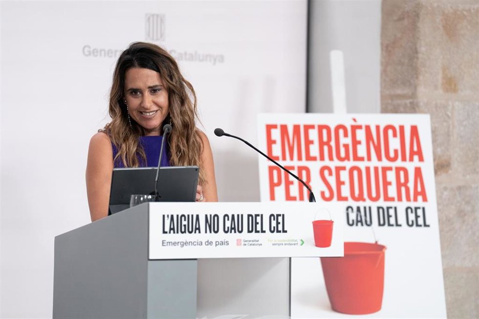 La portavoz de la Generalitat, Patrícia Plaja, ofrece una rueda de prensa tras el Consell Executiu, en el Palau de la Generalitat, a 21 de noviembre de 2023, en Barcelona, Catalunya (España). La Comisión Interdepartamental de la Sequía ha aprobado hoy q