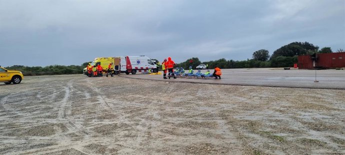 Simulacro en el aeropuerto de Menorca