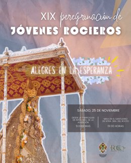 Cartel de la XIX Peregrinación de Jóvenes Rocieros.