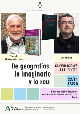 Eduardo Martínez de Pisón y Luis Puelles conversan sobre geografías y viajes en la Biblioteca de Cádiz
