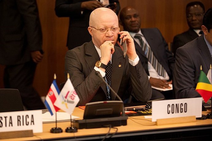 Archivo - Imagen de archivo del portavoz del Gobierno de República de Congo, Thierry Moungalla