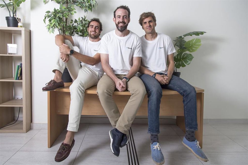 Archivo - La ejecutiva de Fence formada por Gonzalo Bandeira Eguiraun (jefe de tecnología), Juan Montero Munoz (consejero delegado), Ignacio Rosario Carrera (jefe de operaciones)