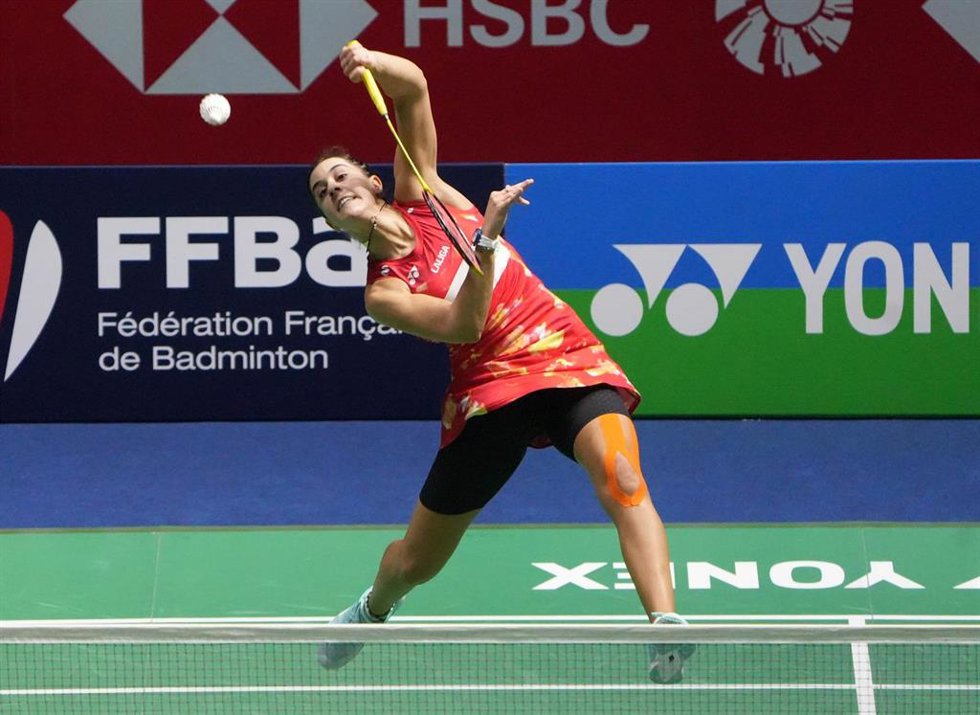 La jugadora española de bádminton Carolina Marín en el Yonex Internacional de Francia de 2023.
