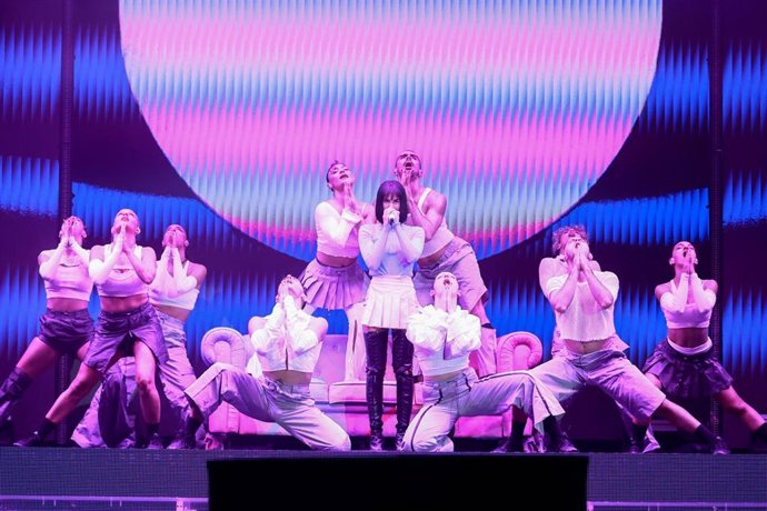 Concierto de la cantante Aitana en el estadio Olímpico de la Cartuja. A 28 de octubre de 2023,  en Sevilla (Andalucía, España).  