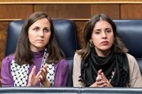 Irene Montero reprocha que se tache a Podemos de soberbio cuando Sánchez y Díaz les "echan" del Gobierno