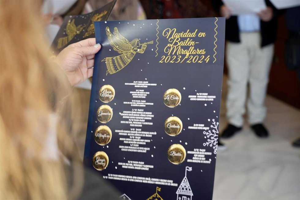Presentación de actividades en Navidad en el Distrito Bailén-Miraflores