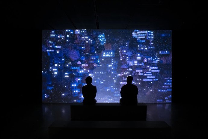 Archivo - Una de las videoinstalacines de Liam Young que se podrá ver en la SalaBBK de Bilbao