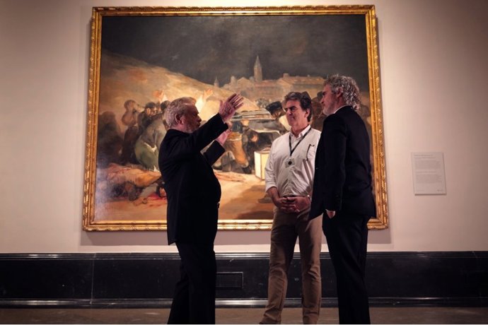 Archivo - Visita de Joaquin Phoenix y el director Ridley Scott al Museo del Prado