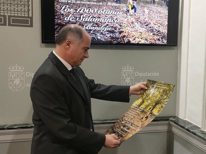 El diputado de Turismo en Salamanca, Juan Carlos Zaballos, en la presentación de 'Los 1.000 otoños en Salamanca'