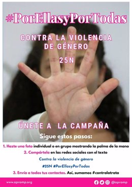 Campaña de APRAMP con motivo del 25N.