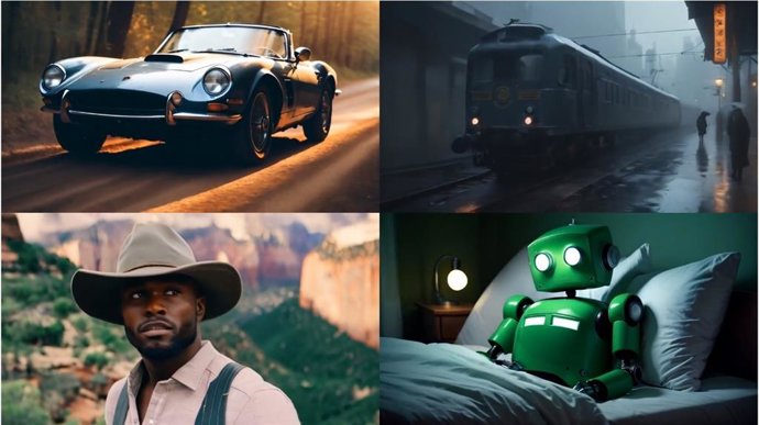 Capturas con ejemplos de vídeos generados con Stable Video Diffusion