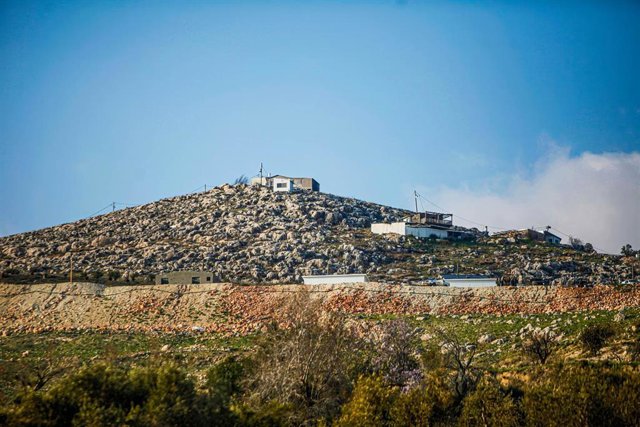 Archivo - Un asentamiento judío cercano a la aldea de Burin, en Nablús (Cisjordania)