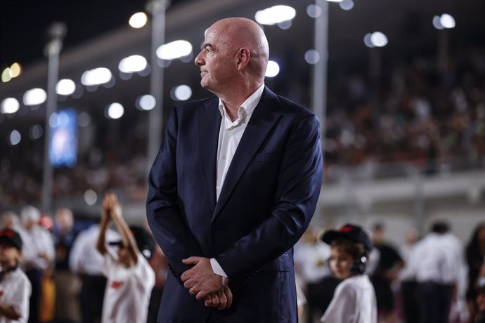 Archivo - Gianni Infantino president of FIFA portrait during the 2023 Formula 1 Qatar Grand Prix, 17th round of the 2023 Formula One World Championship from October 6 to 8, 2023 on the Lusail International Circuit, in Doha, Qatar - Photo Xavi Bonilla / DP