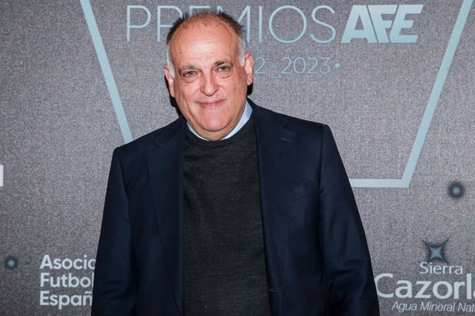 Javier Tebas, President of LaLiga poses for photo during the AFE (Spanish Soccer Players Association) awards ceremony at Real Casino de Madrid on November 06, 2023, in Madrid, Spain.