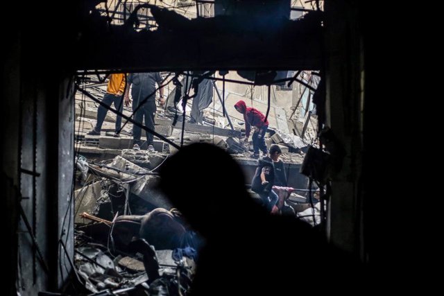 Ruinas en la Franja de Gaza