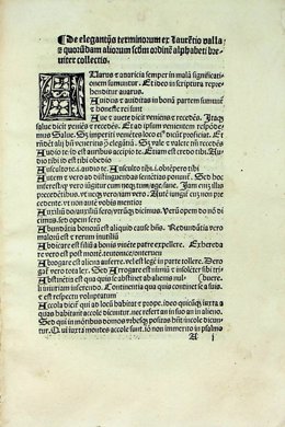 Imagen Del 'Elegantiae Terminorum Ex Laurentio Valla Et Aliis Collectae' De La Biblioteca Diocesana De Córdoba.