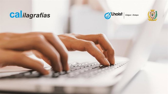 Cartel anunciador del concurso de relatos cortos CALigrafías que organiza Calgovsa y el Ayuntamiento de Estepa (Sevilla).