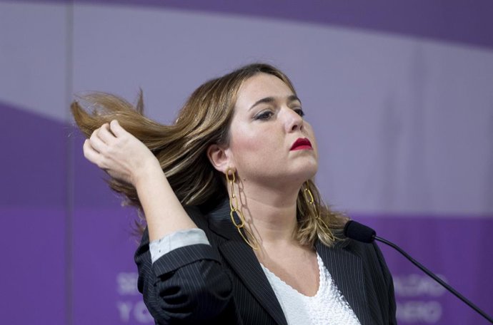 Archivo - La secretaria de Estado de Igualdad Ángela Rodríguez 'Pam',  durante una rueda de prensa tras el comité de crisis para tratar los últimos asesinatos machistas, en el Ministerio de Igualdad, a 2 de junio de 2023, en Madrid (España). El minister