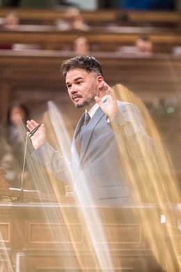 El portavoz de ERC en el Congreso de los Diputados, Gabriel Rufián.