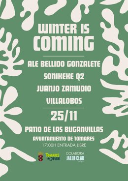 Cartel del Festival 'Winer is coming' que organiza el Ayuntamiento de Tomares.