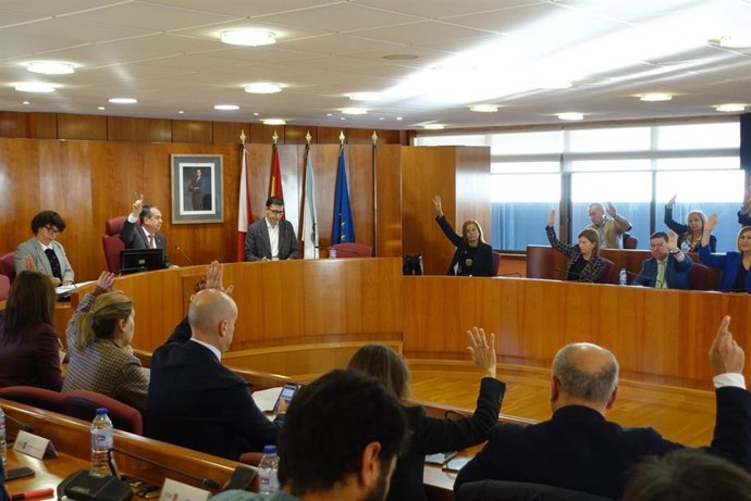 Pleno del Ayuntamiento de Vigo, en el que se aprobaron los presupuestos municipales para 2024, a 23 de noviembre de 2023.