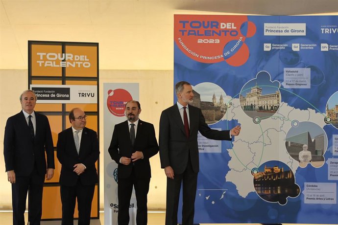 Archivo - El Rey Felipe VI en el Tour del Talento de la Fundación Princesa de Girona