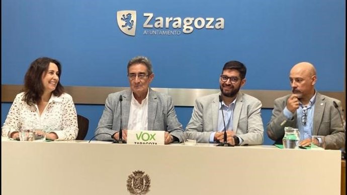 Los cuatro concejales de VOX en el Ayuntamiento de Zaragoza