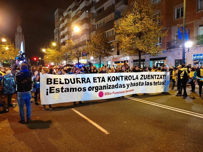 Archivo - Manifestación contra la violencia machista en Bilbao (archivo)
