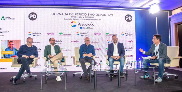 Pedro Pablo Parrado (Radio Marca), Edu García (Onda Cero), Jesús Gallego (SER) y Jesús Márquez (Canal Sur Radio).