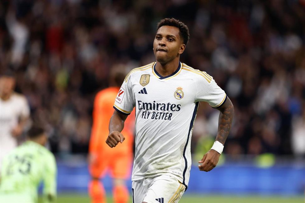 Rodrygo Goes, durante un partido con el Real Madrid.