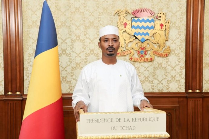 Archivo - El jefe de la junta militar de Chad, Mahamat Idriss Déby