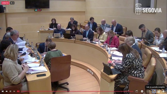 Imagen del Pleno de noviembre del Ayuntamiento de Segovia