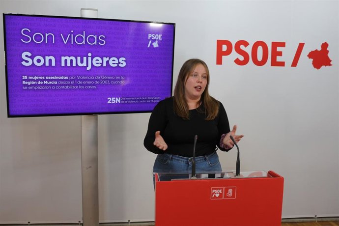 La secretaria de Igualdad del PSOE en la Región de Murcia, Tania Ros