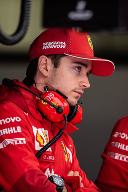 Archivo - Charles Lecrec driver of Ferrari during the first day of Test at Circuit de Barcelona Catalunya