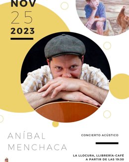 La librería-café La Llocura de Mieres acoge un concierto acústico de Aníbal Menchaca