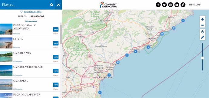 Turisme Comunitat Valenciana lanza el Geoportal