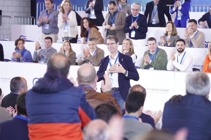 El presidente del Partido Popular, Gonzalo Capellán, en su primer discurso tras ser elegido