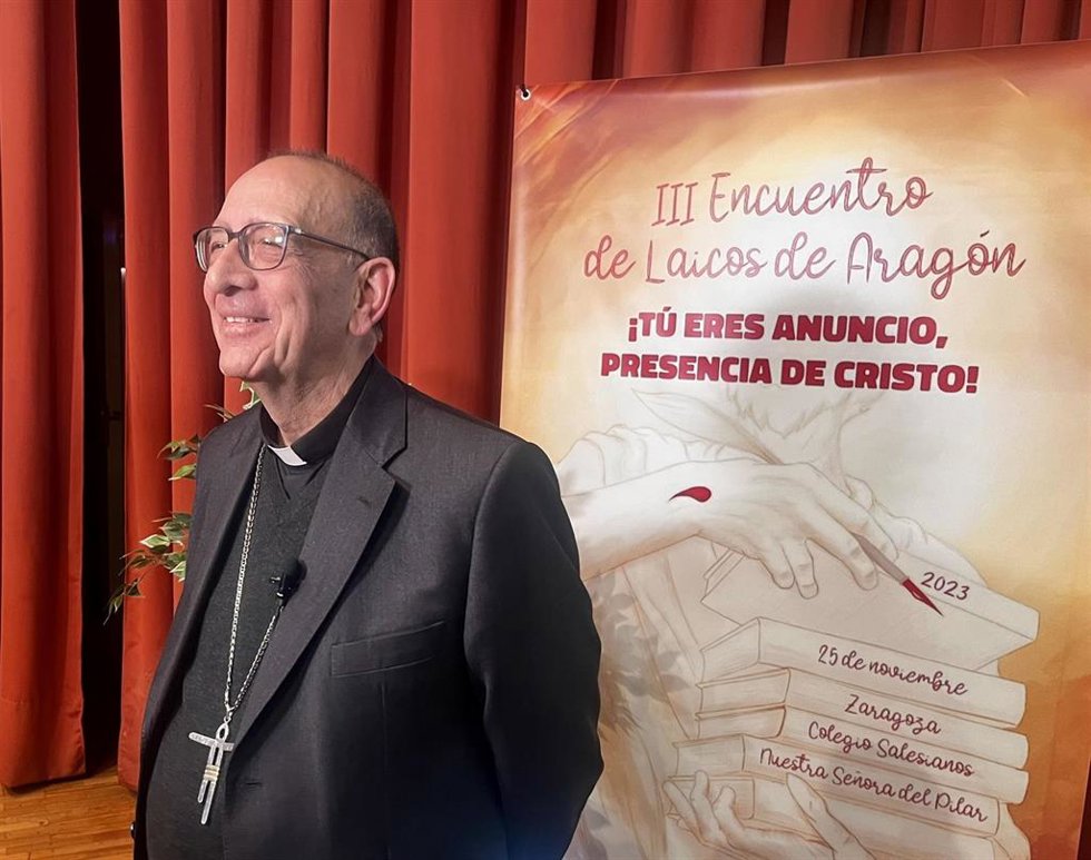 El cardenal Juan José Omella, en Zaragoza.