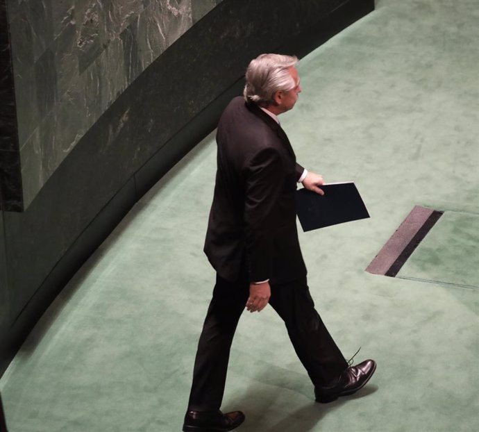Archivo - El presidente argentino, Alberto Fernández