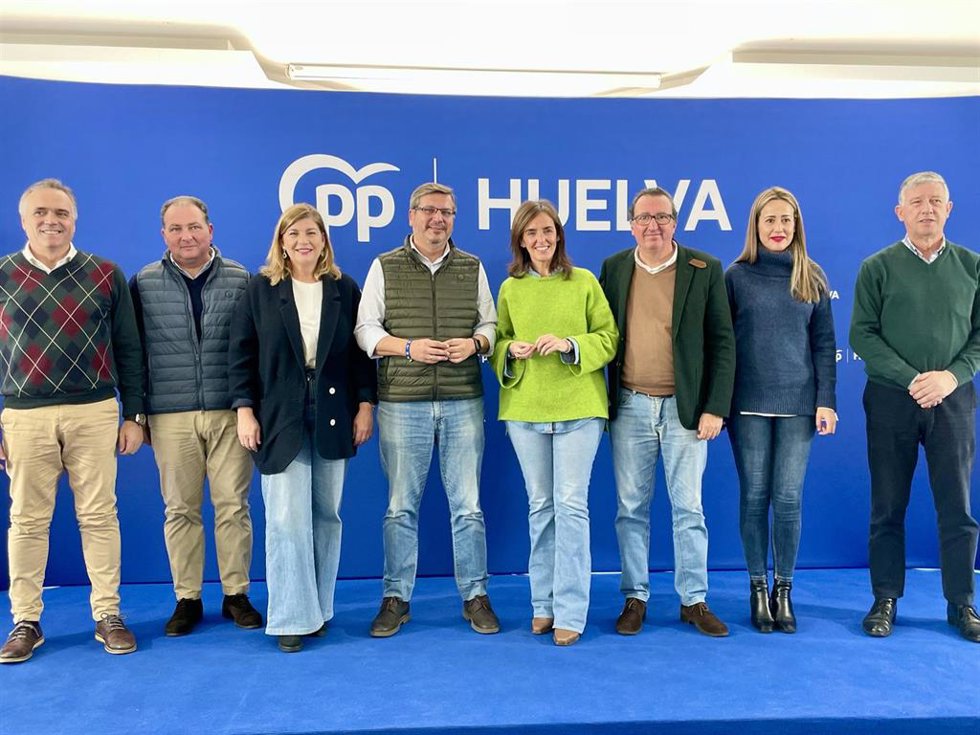 La vicesecretaria del PP de Políticas Sociales y Reto Demográfico, Carmen Fúnez, este sábado en la clausura de la Escuela de Otoño del PP de Huelva.