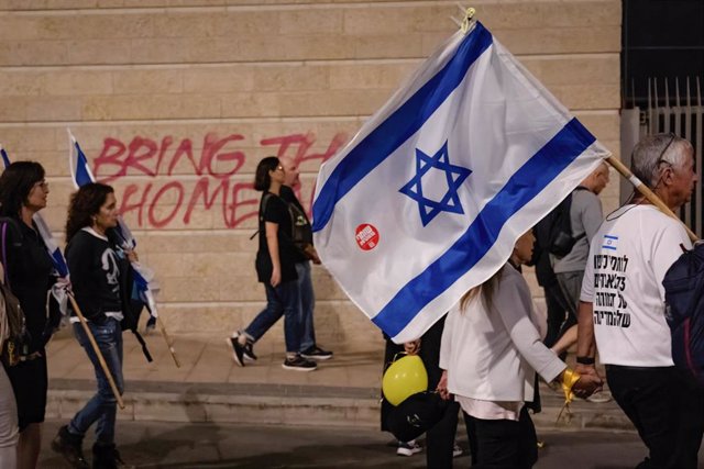 Manifestación por la vuelta de los rehenes en Israel