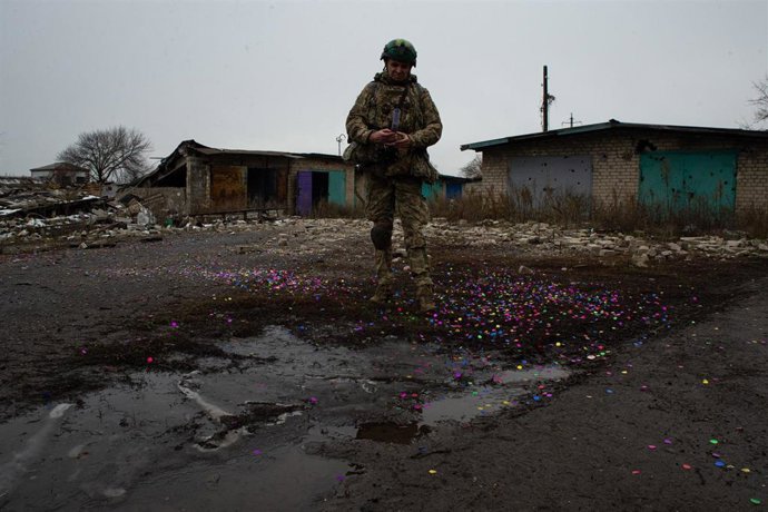 Soldado ucraniano, en Donetsk, Ucrania (imagen de archivo).