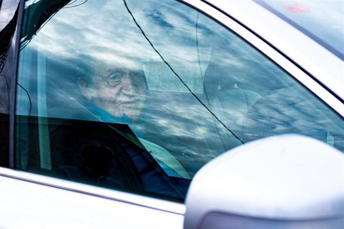 Juan Carlos I abandona Sanxenxo (Pontevedra), a 26 de noviembre de 2023.