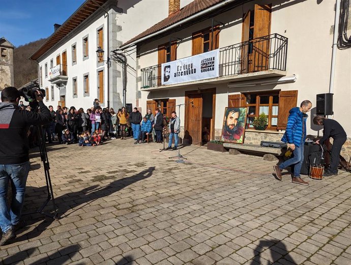 Homenaje a Mikel Zabalza en Orbaizeta 38 después de su muerte tras ser detenido por la Guardia Civil.