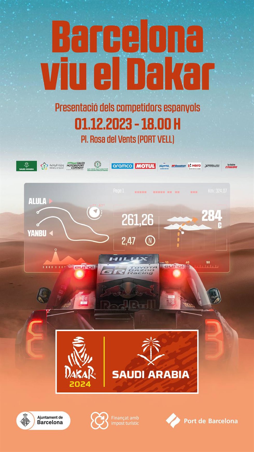 Cartel de la iniciativa 'Barcelona viu el Dakar'