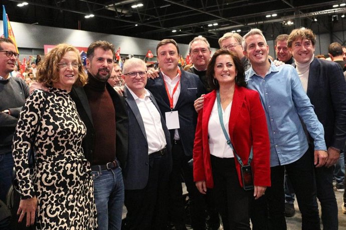 Vélez en Madrid, en la celebración del acto del PSOE en Madrid, en el que ha intervenido Pedro Sánchez, José Luis Rodríguez Zapatero y Cristina Narbona.
