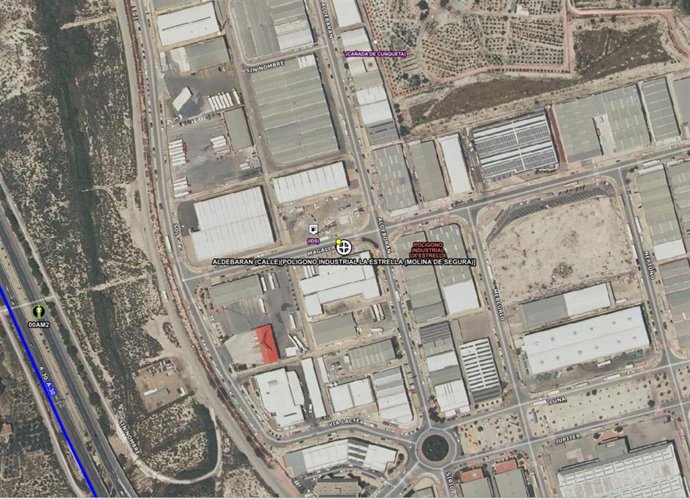 Lugar en el que se ha producido el accidente, sobre el mapa