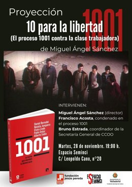 Cartel del acto de este martes.