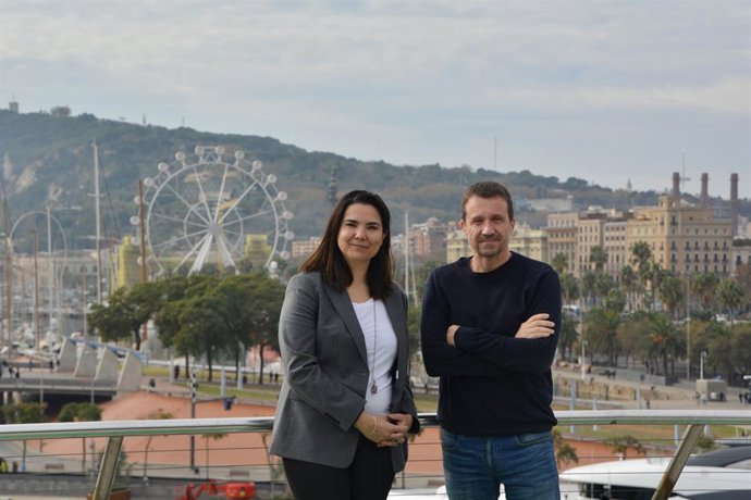La consellera delegada de l'ICF, Vanessa Servera, i el CEO de Tech Barcelona, Miquel Martí