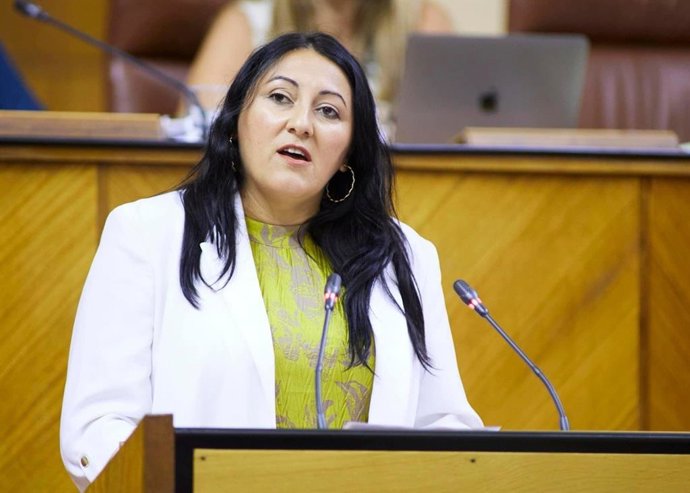 La diputada de Por Andalucía Alejandra Durán, en una foto de archivo en el Parlamento andaluz.